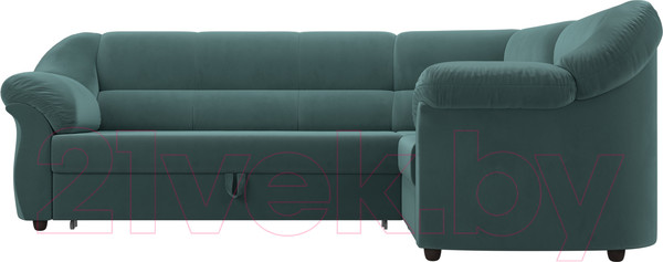 Изображение товара Диван угловой Лига Диванов Карнелла правый (велюр бирюзовый)