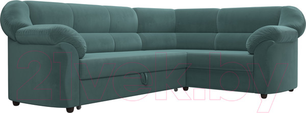 Изображение товара Диван угловой Лига Диванов Карнелла правый (велюр бирюзовый)