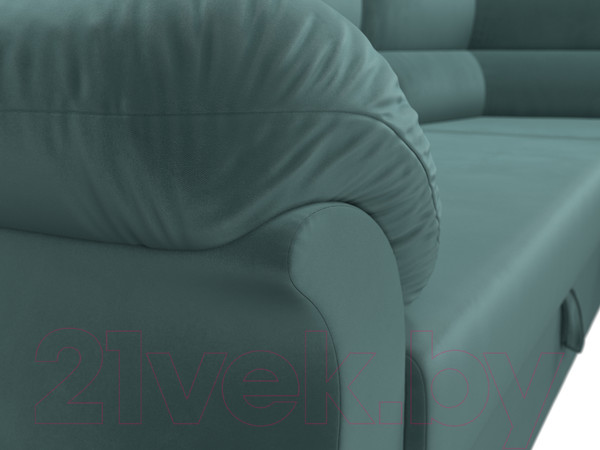 Изображение товара Диван угловой Лига Диванов Карнелла правый (велюр бирюзовый)