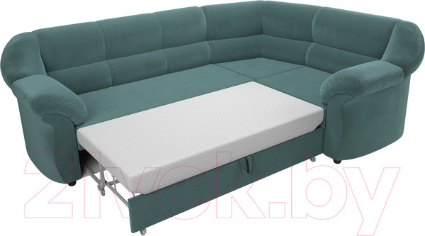 Изображение товара Диван угловой Лига Диванов Карнелла правый (велюр бирюзовый)