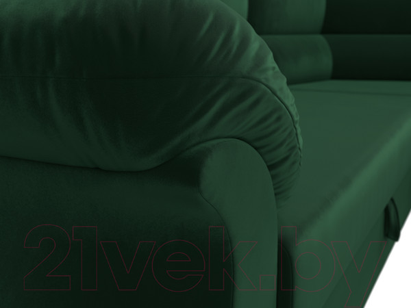 Изображение товара Диван угловой Лига Диванов Карнелла правый (велюр зеленый)
