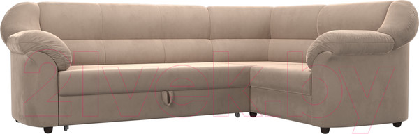 Изображение товара Диван угловой Лига Диванов Карнелла правый (велюр бежевый)