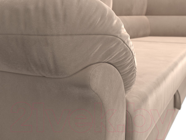 Изображение товара Диван угловой Лига Диванов Карнелла правый (велюр бежевый)