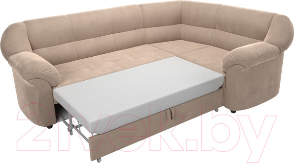 Изображение товара Диван угловой Лига Диванов Карнелла правый (велюр бежевый)