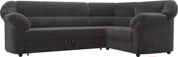 Изображение товара Диван угловой Лига Диванов Карнелла правый (велюр серый)