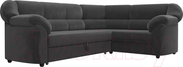 Изображение товара Диван угловой Лига Диванов Карнелла правый (велюр серый)