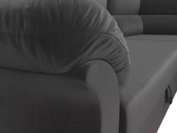 Изображение товара Диван угловой Лига Диванов Карнелла правый (велюр серый)