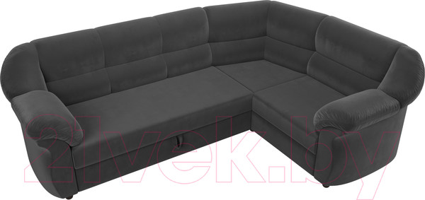 Изображение товара Диван угловой Лига Диванов Карнелла правый (велюр серый)