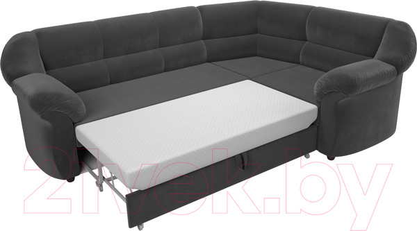 Изображение товара Диван угловой Лига Диванов Карнелла правый (велюр серый)