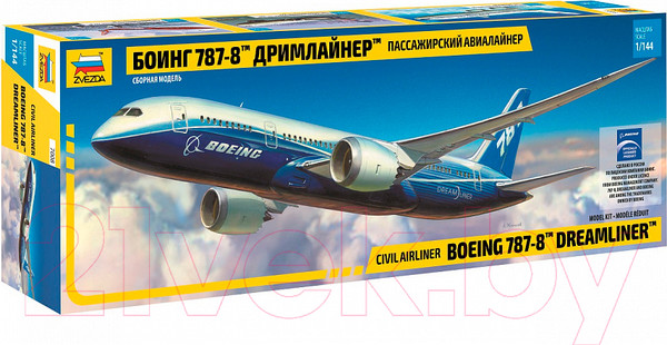 Изображение товара Сборная модель Звезда Пассажирский авиалайнер Боинг 787-8 Дримлайнер / 7008