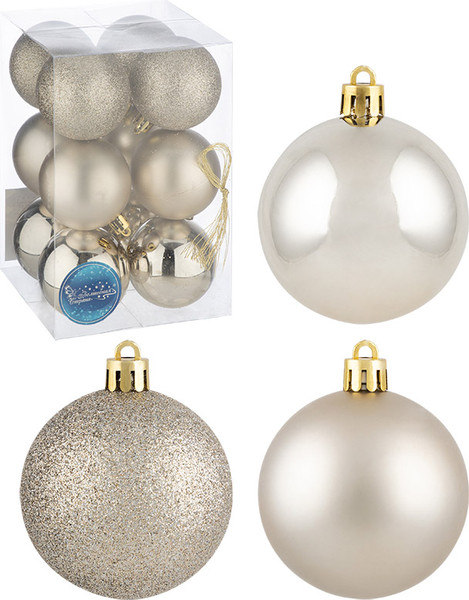 Изображение товара Набор шаров новогодних Волшебная страна SYQA-0123165-06 / 106325 (12шт)