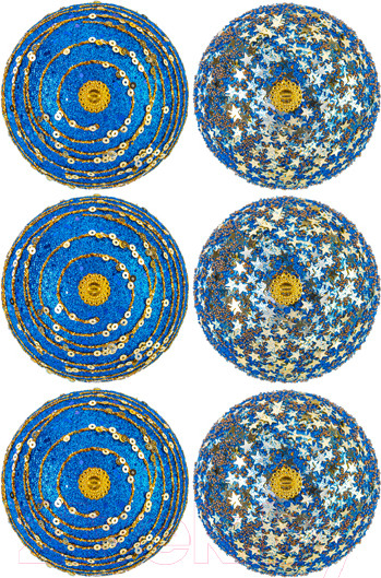 Изображение товара Набор шаров новогодних Elan Gallery 970102 (золото/синий)