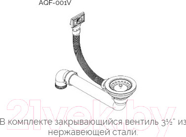 Изображение товара Мойка кухонная Aquasanita Arca SQA102W (металлик)
