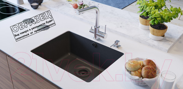 Изображение товара Мойка кухонная Aquasanita Arca SQA102W (металлик)