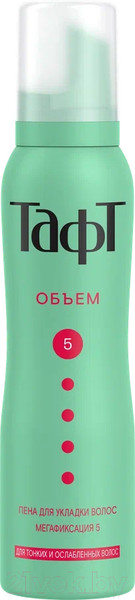 Изображение товара Пенка для укладки волос Тафт Объем мегафиксация (150мл)