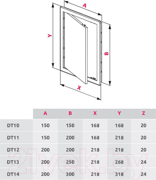 Изображение товара Люк ревизионный Awenta DT14SS (20x30, серебристый)
