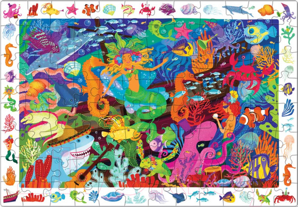 Изображение товара Пазл Айрис-пресс IQ с развивающей игрой. Морская сказка (96эл)