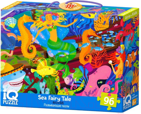 Изображение товара Пазл Айрис-пресс IQ с развивающей игрой. Морская сказка (96эл)