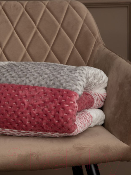 Изображение товара Плед TexRepublic Deco Lux Полосы Фланель 200x220 / 90695 (розовый)