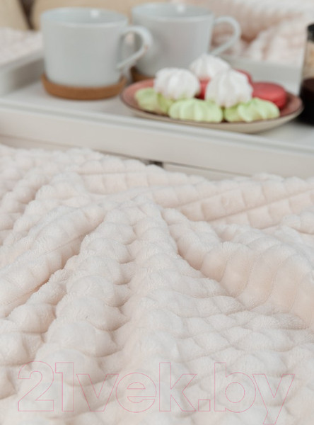 Изображение товара Плед TexRepublic Deco Кубики Фланель 150x200 / 93254 (молочный)