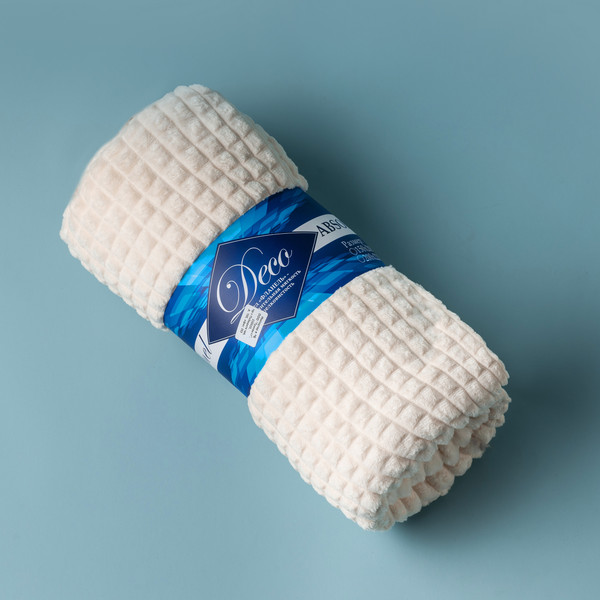 Изображение товара Плед TexRepublic Deco Кубики Фланель 150x200 / 93254 (молочный)