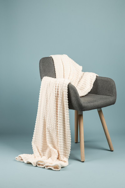 Изображение товара Плед TexRepublic Deco Кубики Фланель 150x200 / 93254 (молочный)