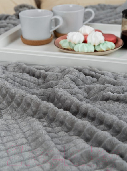 Изображение товара Плед TexRepublic Deco Кубики Фланель 200x220 / 93325 (серый)