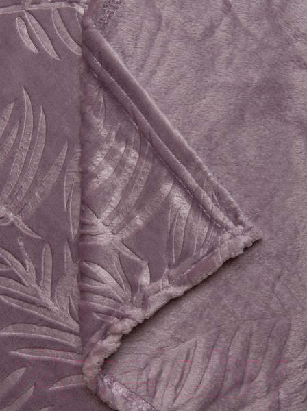 Изображение товара Плед TexRepublic Elite Листья Фланель 1.5 / 93357 (сиреневый)