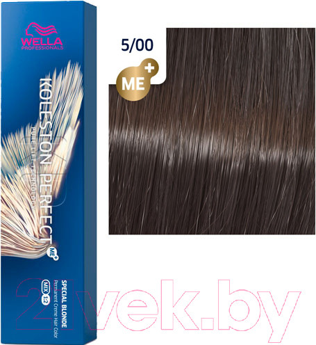 Изображение товара Крем-краска для волос Wella Professionals Koleston Perfect ME+ 5/00 (светло-коричневый натуральный)