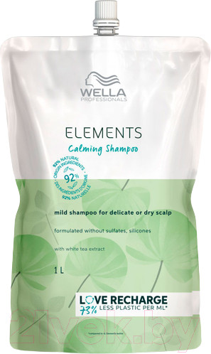 Изображение товара Шампунь для волос Wella Professionals Care Elements Успокаивающий рефил (1л)