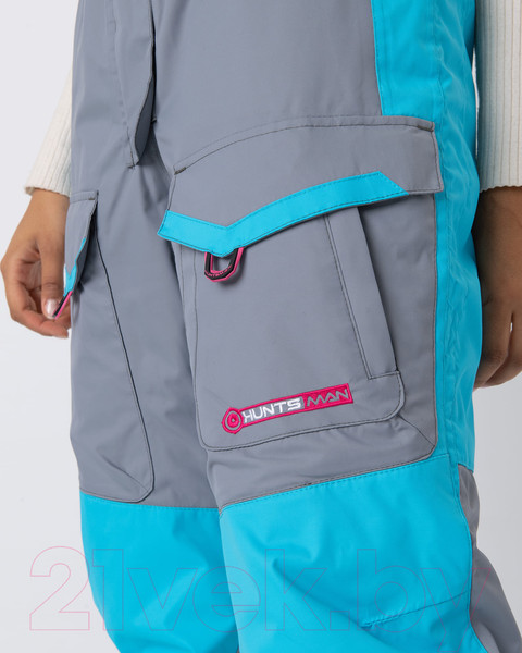 Изображение товара Костюм для охоты и рыбалки Huntsman Siberia зима Lady серый/голубой (р-р 48-50/170-176)