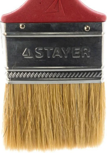 Изображение товара Кисть малярная Stayer Master Universal-Euro 0108-63 плоская (63мм, светлая натуральная щетина)