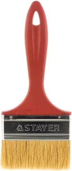 Изображение товара Кисть малярная Stayer Master Universal-Euro 0108-75 плоская (75мм, светлая натуральная щетина)