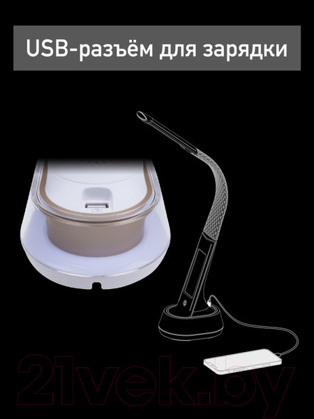 Изображение товара Настольная лампа Dendy 530-DL White Snake+RGB