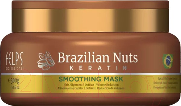 Изображение товара Маска для волос Felps Brazilian Nuts Keratin ботокс для восстановления волос (300г)