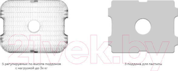 Изображение товара Сушилка для овощей и фруктов BQ FD1003 (черный/сталь)