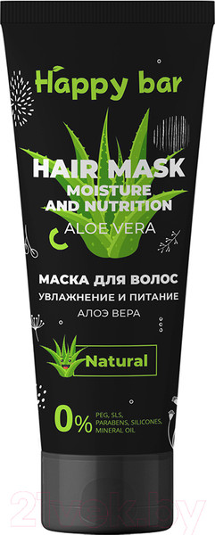 Изображение товара Маска для волос Happy Bar Алоэ вера увлажнение и питание (250мл)