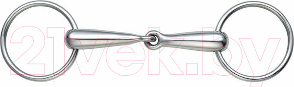 Изображение товара Трензель для лошади Shires Дутый с одним сочленением / 559/S/STEEL/5.5