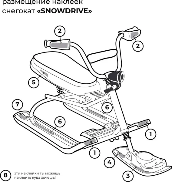 Изображение товара Снегокат детский Ника Snowdrive 4 / СНД3/SD4