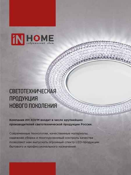 Изображение товара Точечный светильник INhome GX53R-deco Реснички-MC / 4690612044392 (матовый хром)