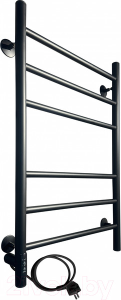 Изображение товара Полотенцесушитель электрический Ростела Свирель V 50x80/6 (с диммером, левый Ral 9005)