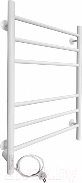 Изображение товара Полотенцесушитель электрический Ростела Свирель V 50x80/6 (с диммером, левый Ral 9016)