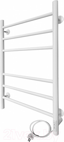 Изображение товара Полотенцесушитель электрический Ростела Свирель V 50x80/6 (с диммером, правый Ral 9016)