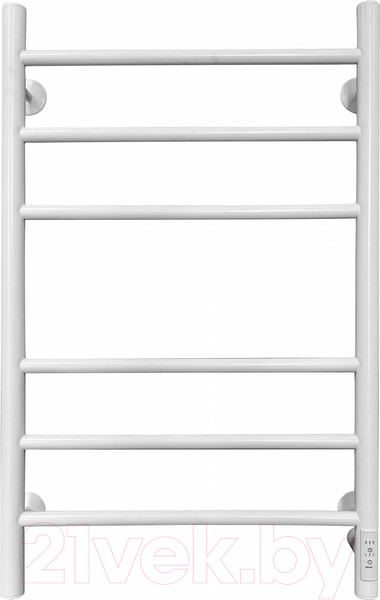 Изображение товара Полотенцесушитель электрический Ростела Свирель V 50x80/6 (с диммером, правый Ral 9016)