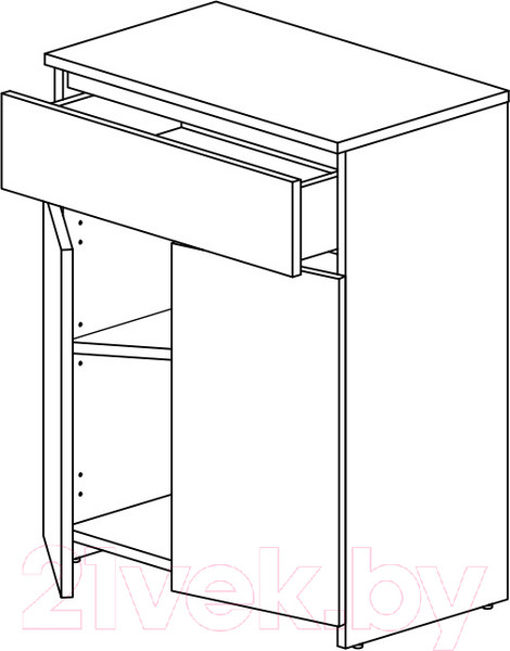 Изображение товара Шкаф для ванной СанитаМебель Ларч 41.650