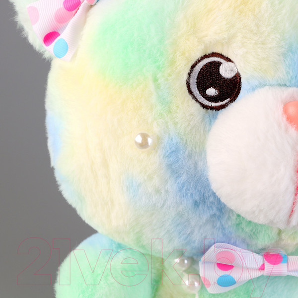 Изображение товара Мягкая игрушка Sima-Land Медвежонок с бусинками / 9878871 (зеленый)