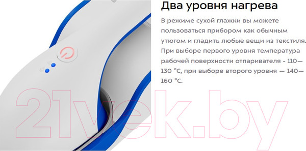 Изображение товара Отпариватель Kitfort KT-9129-3 (белый/синий)