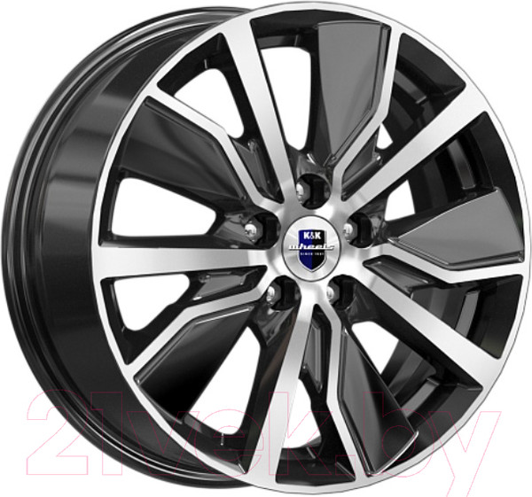 Литой диск K&K Гамбит 16x6.5" 5x114.3мм DIA 60.1мм ET 50мм Алмаз черный — фото 4