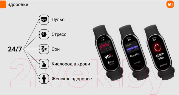 Изображение товара Фитнес-браслет Xiaomi Mi Smart Band 8 BHR7165GL/M2239B1 (черный)