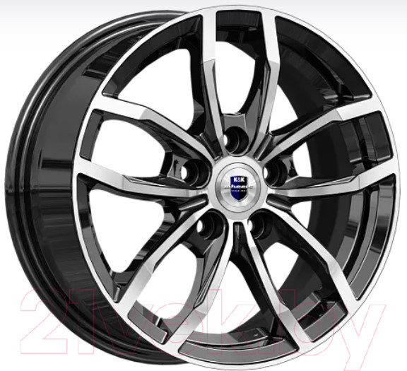 Изображение товара Литой диск K&K Фрост 15x6.5" 5x108мм DIA 63.35мм ET 50мм Алмаз черный